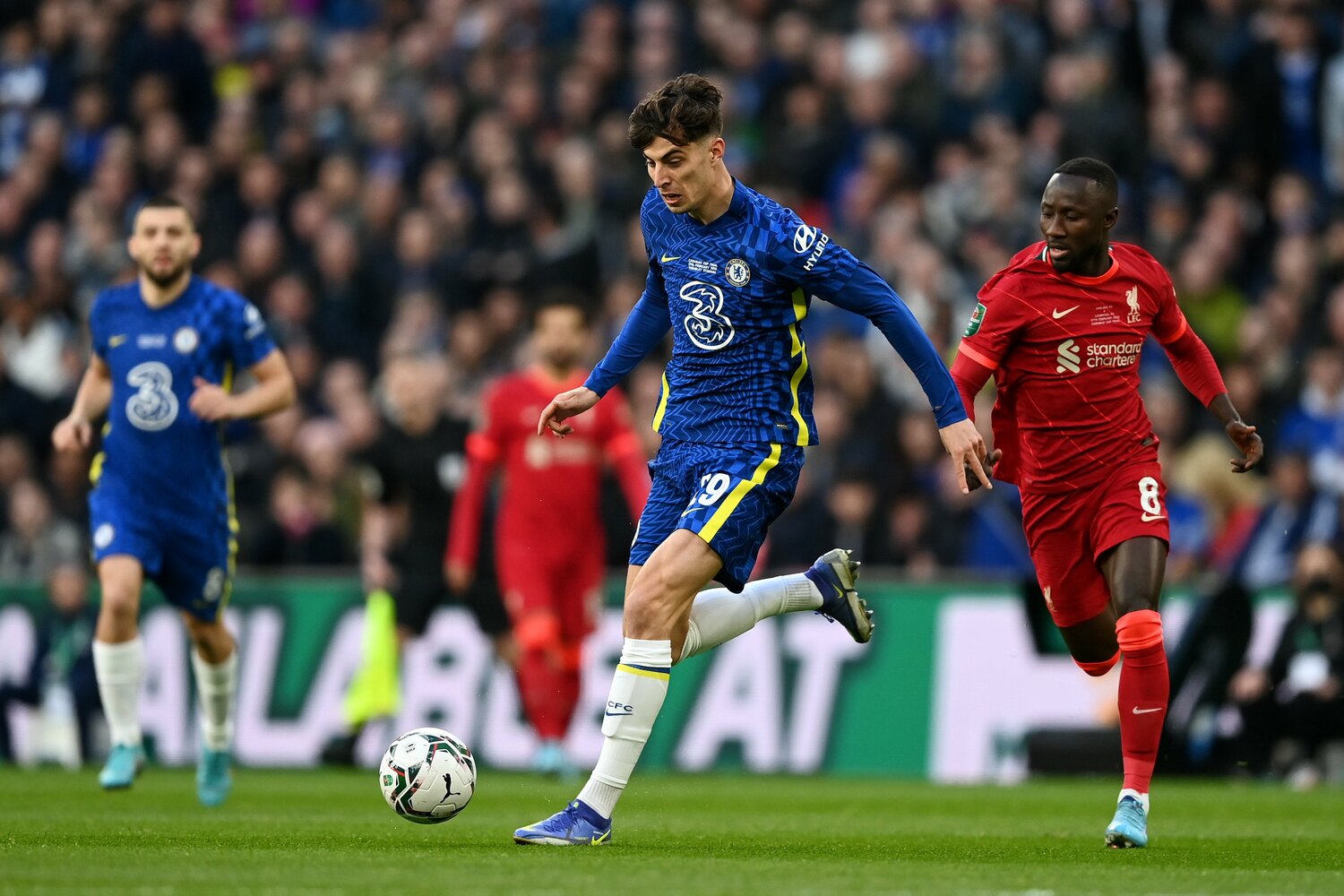 カイ・ハバーツは“偽9番”としてハイパフォーマンスを見せた©Getty Images