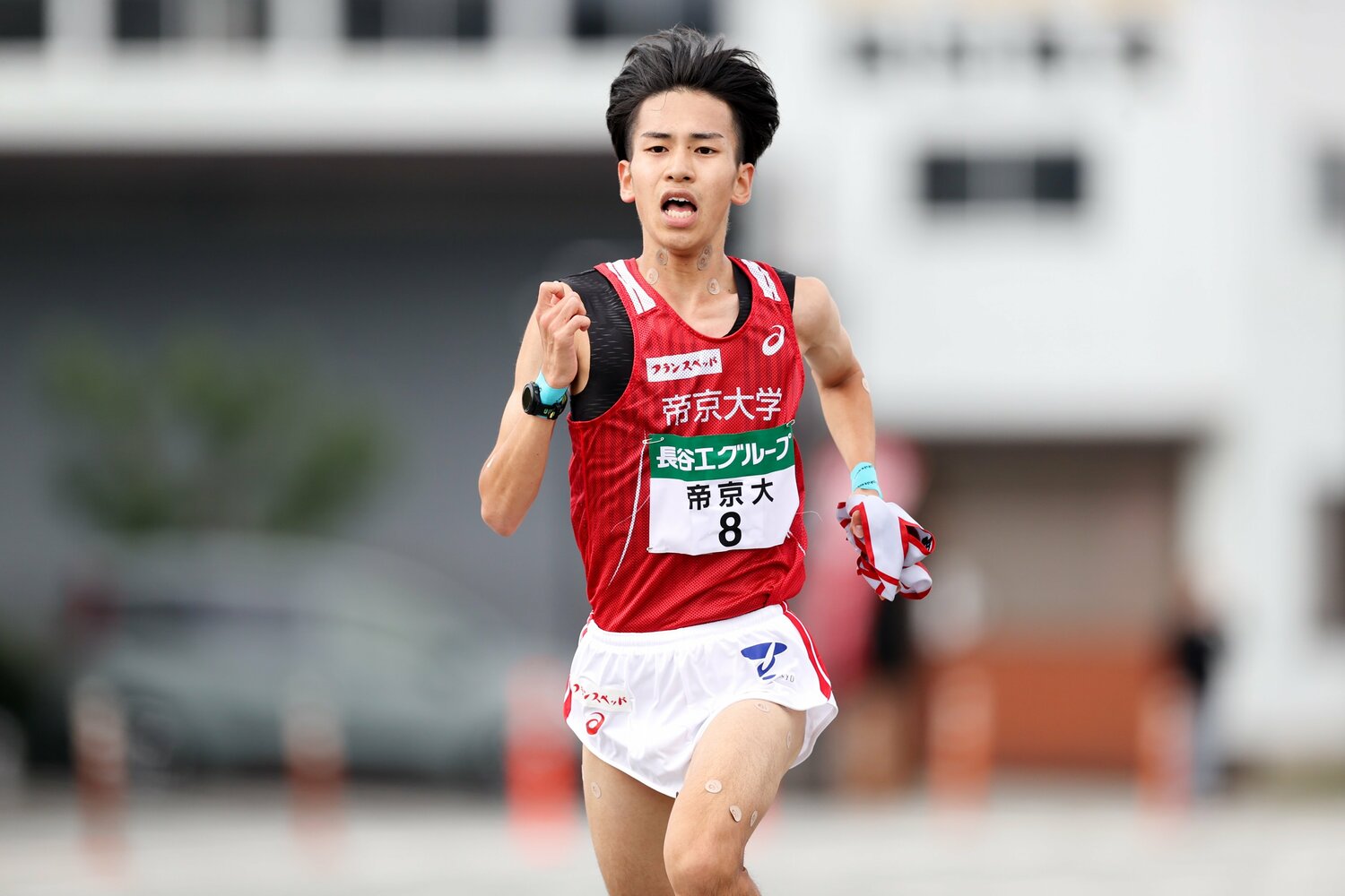 11月の全日本大学駅伝では7区を区間5位で走りきった島田晃希　©AFLO