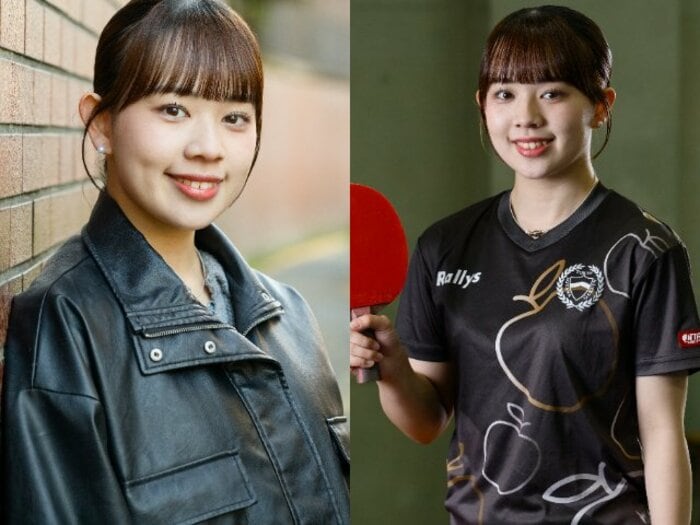 青学大在学中の“異色のカットマン”「さっさと決めたい。粘るのは好きじゃない（笑）」小林りんごが貫く自分らしさ「個性まるだしの卓球がしたい」＜Number Web＞ photograph by Hirofumi Kamaya