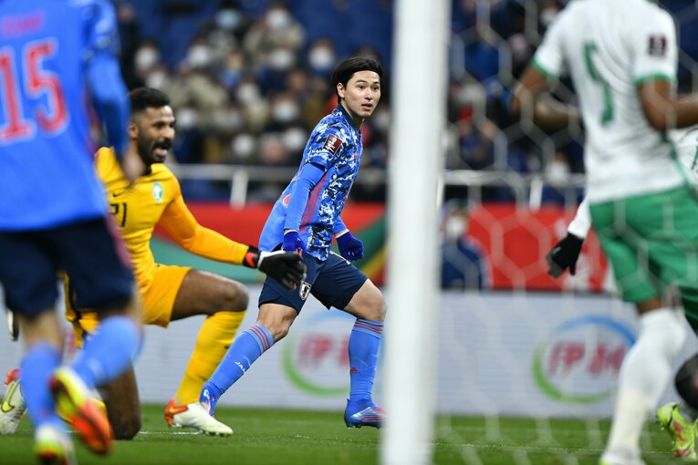 サウジアラビア戦、南野拓実のゴールシーン　©Takuya Sugiyama/JMPA