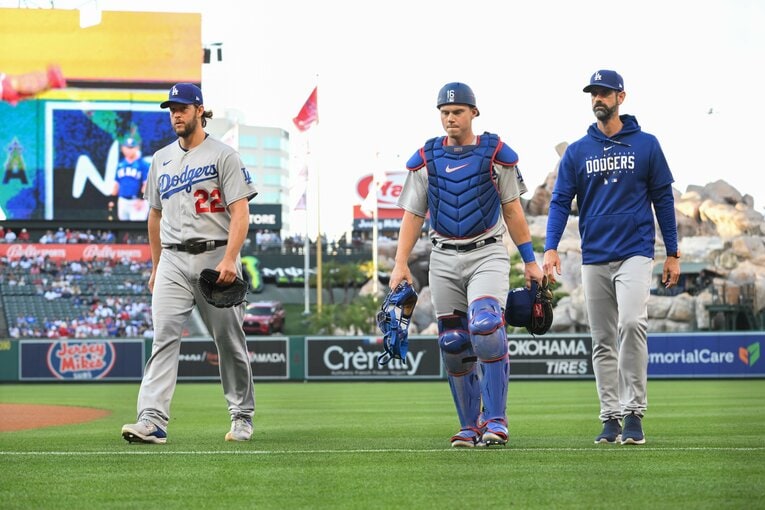 【ドジャースの新しい仲間たち】カーショーとウィル・スミス　©Nanae Suzuki