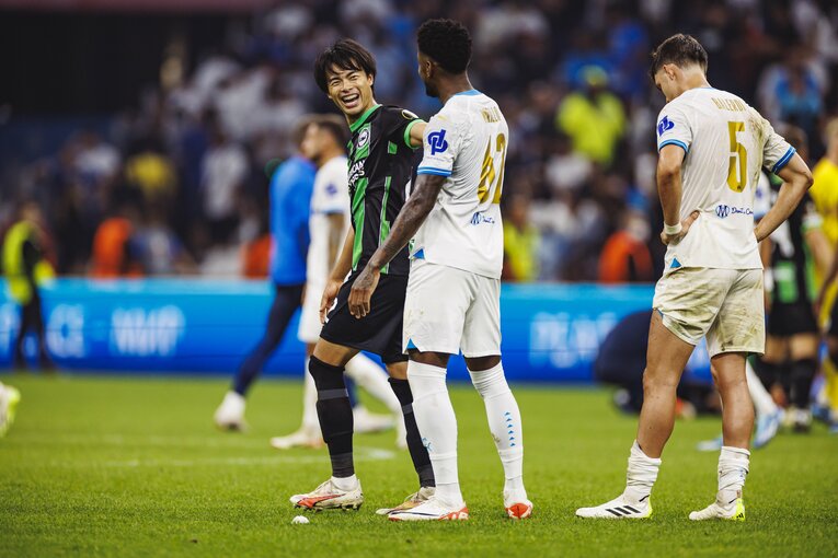 ELマルセイユ戦の三笘薫（全10枚中の9枚目）　©Kiichi Matsumoto