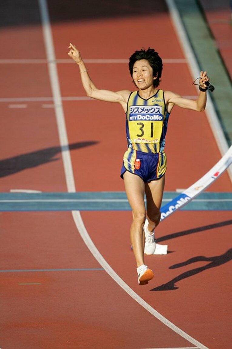 2007年の東京国際女子マラソンで優勝した野口みずき　©Takuya Sugiyama