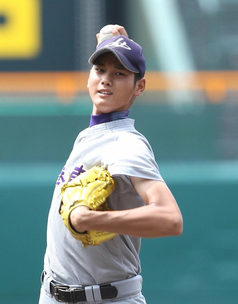 高2時の大谷翔平／花巻東 ／ photograph by Sports Nippon/JIJI PRESS