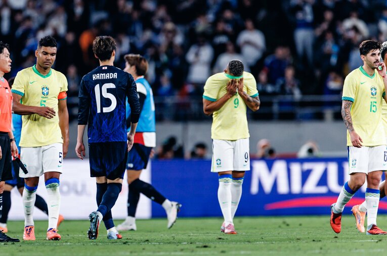 【計30枚超：“テレビに映らない”日本代表ブラジル戦歴史的初勝利】本気でガッカリするカゼミーロ、リシャルリソン…写真はまだまだ続きます　©Kiichi Matsumoto