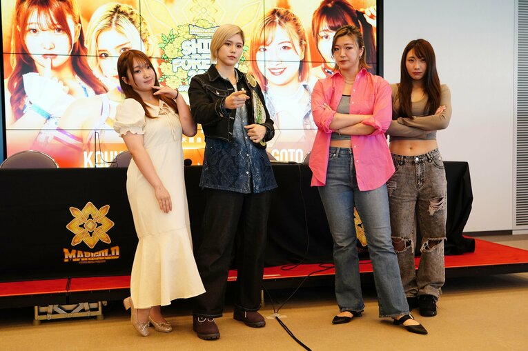 天麗皇希、田中きずなはタッグで後藤智香、勇気みなみと対戦　©Essei Hara