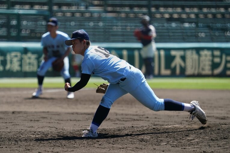 【2021年　夏の甲子園】準決勝の7回途中にマウンドを任された近江の副島