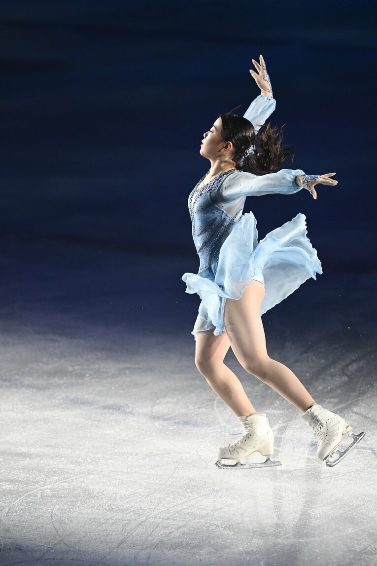 今年4月上旬、スターズ・オン・アイス大坂公演で演技を披露する紀平　©Asami Enomoto