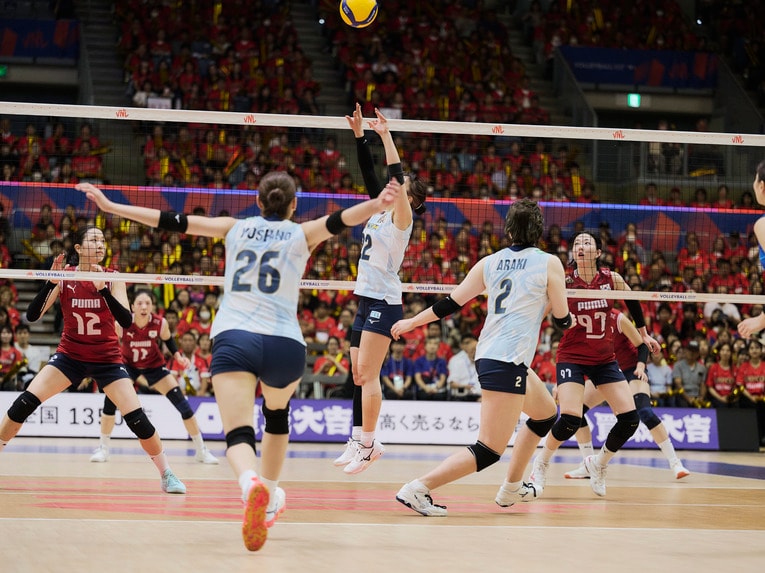 バレーボールネーションズリーグ 韓国戦　©︎Yuki Suenaga