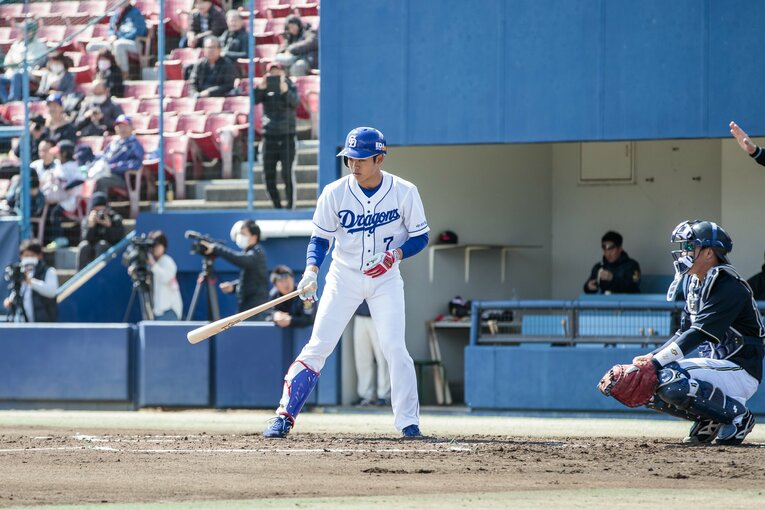 2019年3月、1年目の根尾　©Kiichi Matsumoto