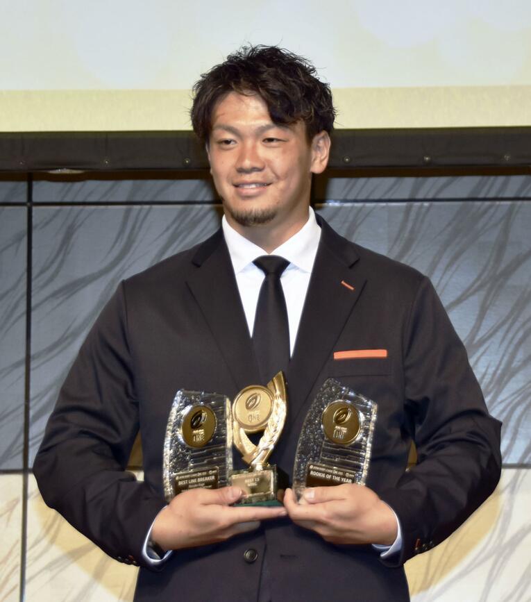 リーグワン初代新人王に輝いた根塚洸雅　©︎KYODO