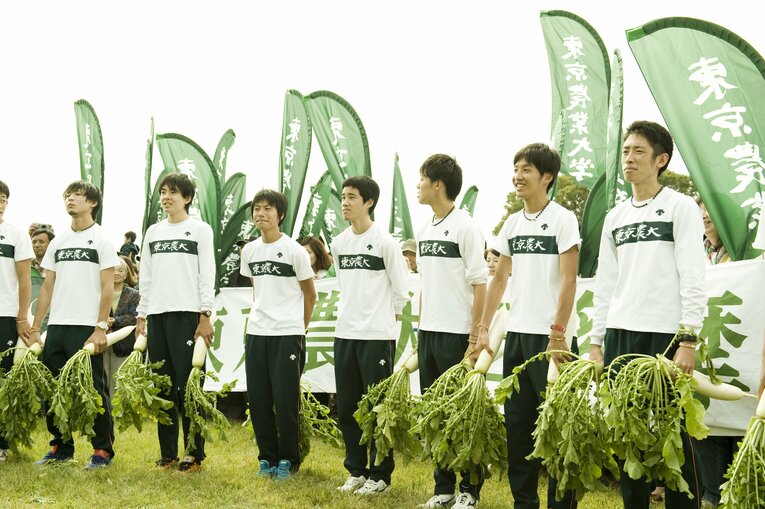 箱根駅伝の風物詩となっていた東農大の「大根踊り」　©Miki Fukano