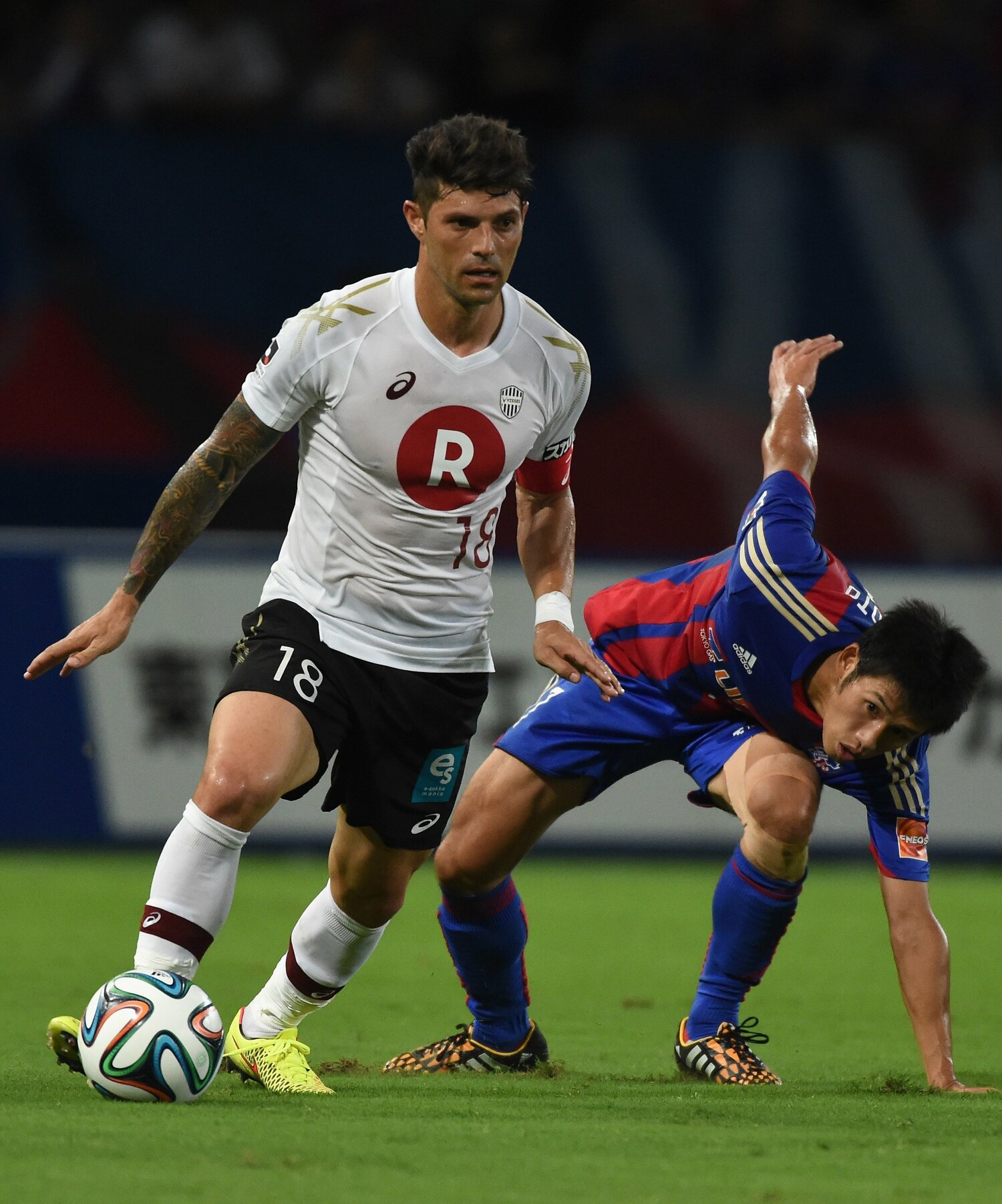 2014年、神戸1年目のマルキーニョスはゴールを量産したが……　Etsuo Hara/Getty Imagess