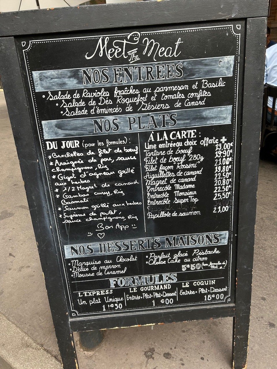 こちらが“Meet the Meat”のメニュー看板【1枚目／全2枚】