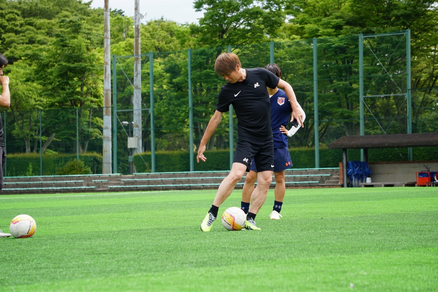 筑波大で指導する中西氏　©Shinya Kizaki