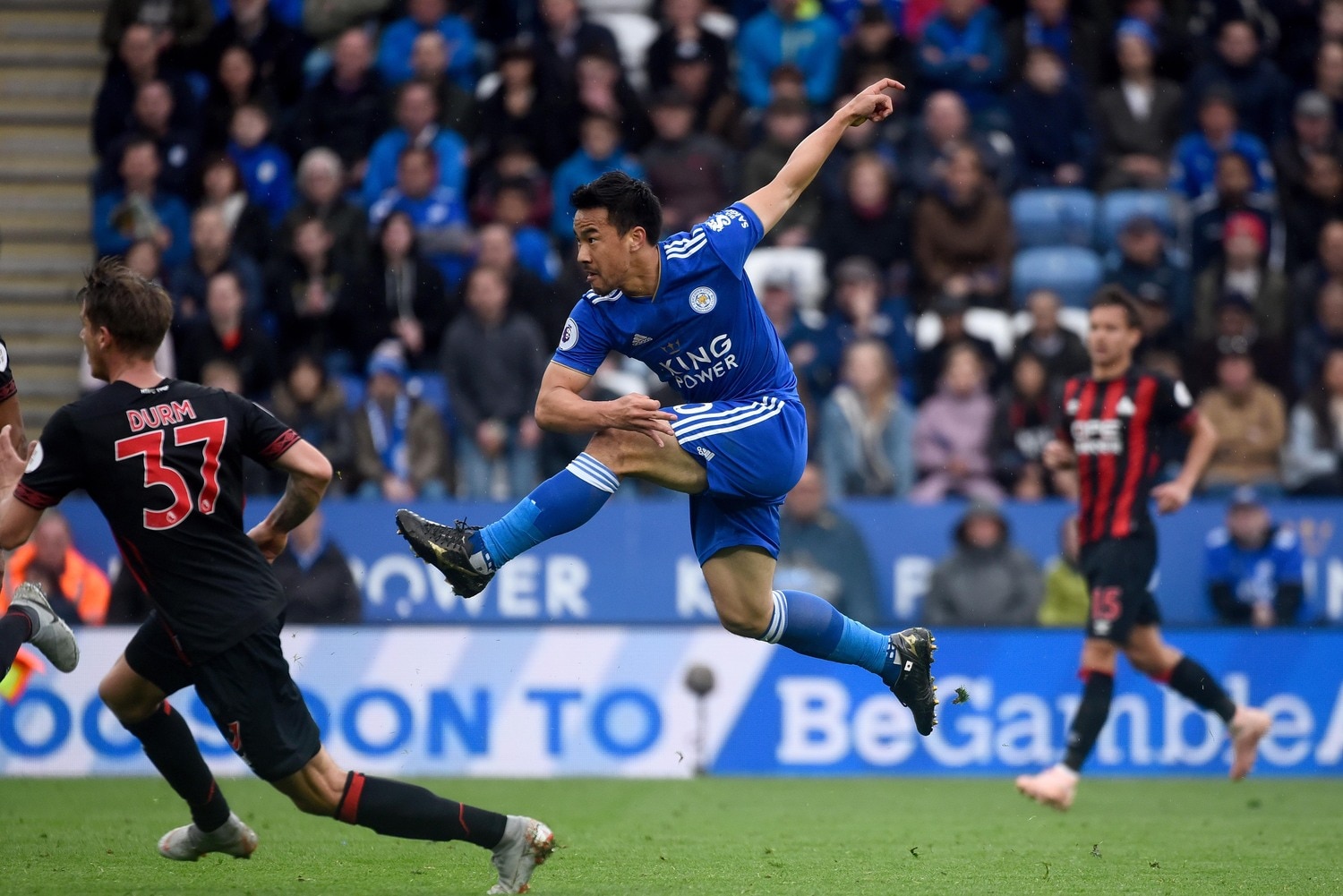 2018年、レスター時代の岡崎慎司　©Getty Images