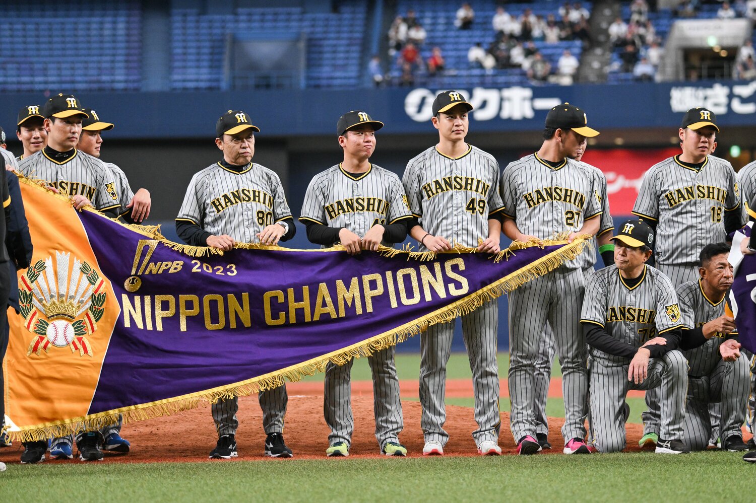 日本一達成を「オフになって実感が湧いてきた」と語った大竹（中央右）。来季以降のさらなる飛躍に期待したい　©︎Nanae Suzuki