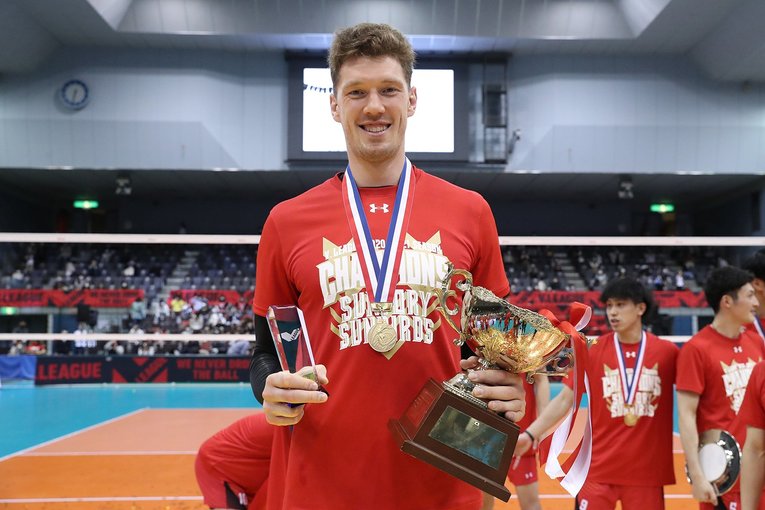 リーグMVPに輝いたムセルスキー（サントリー）©︎V.LEAGUE