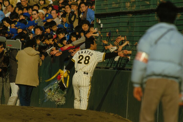 1985年1月にNumber主催で行われた江夏豊「たった一つの引退式」　©Number