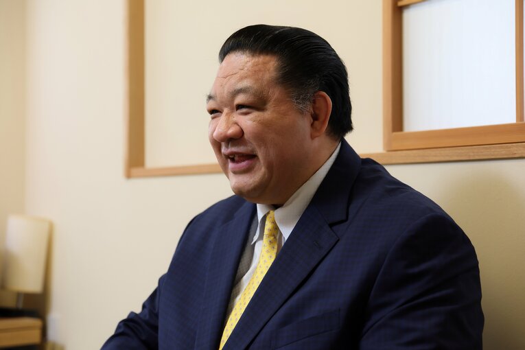 元大関・魁皇の浅香山親方　©Shigeki Yamamoto