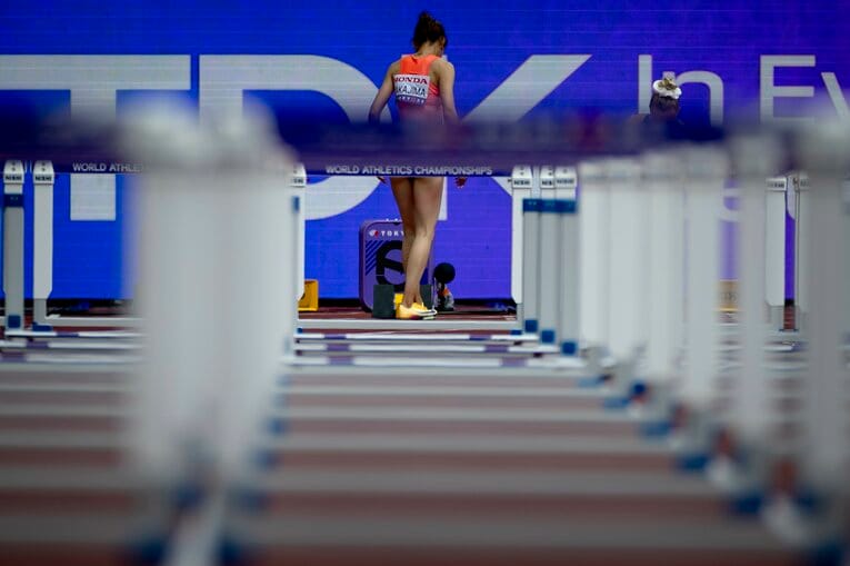 【東京世界陸上】100mハードル予選を走る中島ひとみ（長谷川体育施設）　©Kiichi Matsumoto