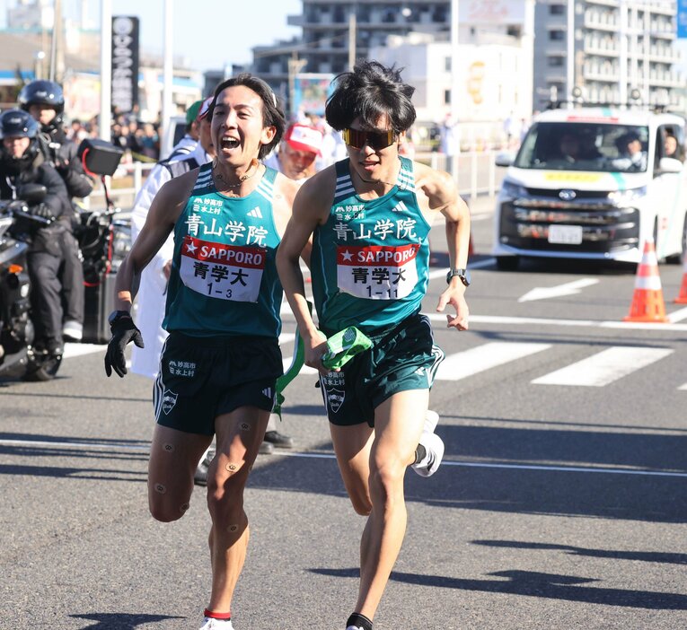 【今年の箱根駅伝】初めて箱根を走った鶴川。3区で区間4位だった　©Sankei Shimbun