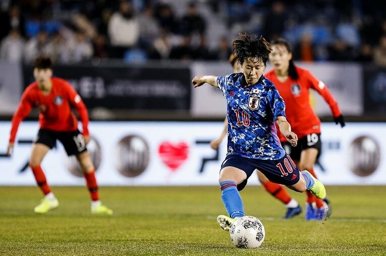 なでしこジャパンでも活躍する籾木結花はサッカーを通じて日本を変えたいという思いを抱き続けている ／ photograph by Getty Images