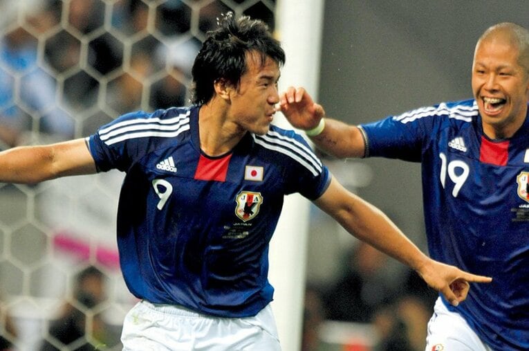 アルゼンチン戦で決勝ゴールを決めた岡崎慎司。ザックに重宝されたプレーヤーの代表格だ ／ photograph by Naoya Sanuki