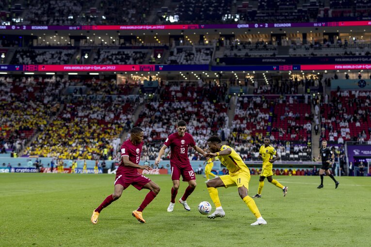 開幕戦のカタールvsエクアドル　©Kiichi Matsumoto/JMPA