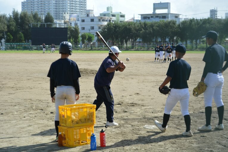沖縄水産野球部の練習風景　©Takarin Matsunaga