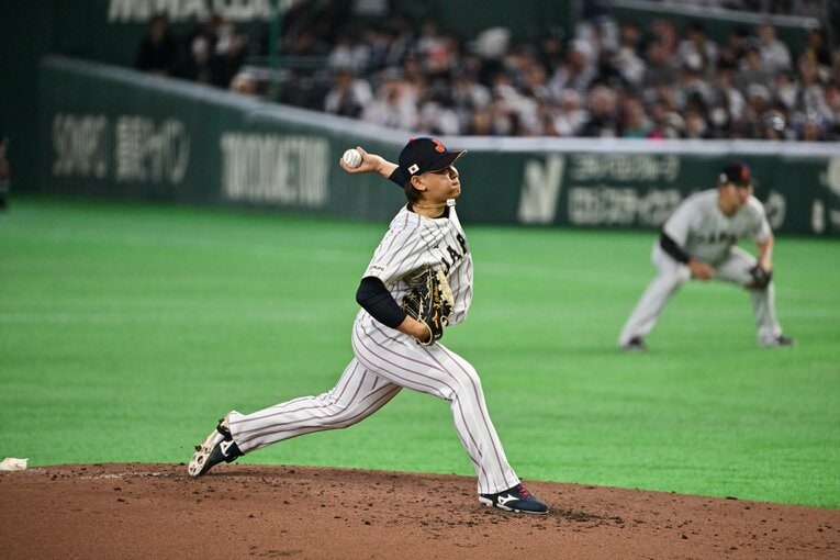 宮城は種市をは逆に「球離れの早さ」で注目されているという　©Hideki Sugiyama