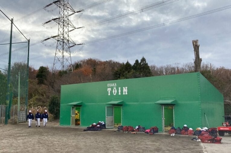 大阪桐蔭の練習場／2022年冬撮影　©Number Web