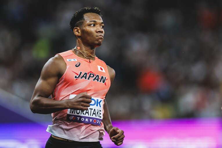 【東京世界陸上】110mハードル予選を走る村竹ラシッド（JAL）　©Kiichi Matsumoto