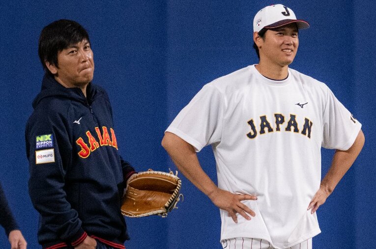 通訳の水原一平氏も大谷翔平とともに侍ジャパンに合流。本番でも通訳として重要な役割を担うという ／ photograph by Nanae Suzuki