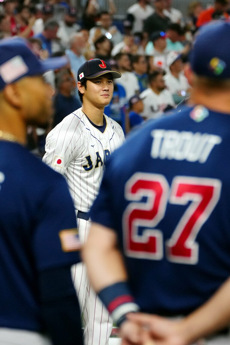 夢の対決が実現した大谷とトラウト　©Getty Images