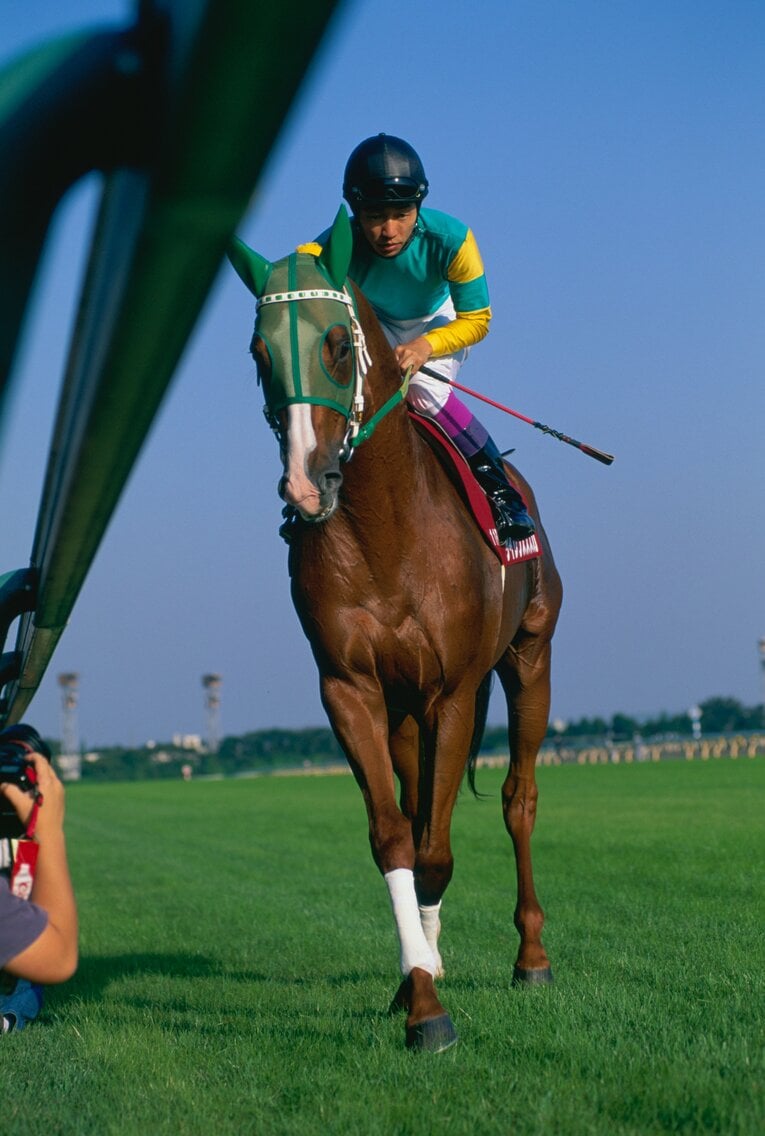 サイレンススズカと武豊。1998年、毎日王冠で　©Keiji Ishikawa