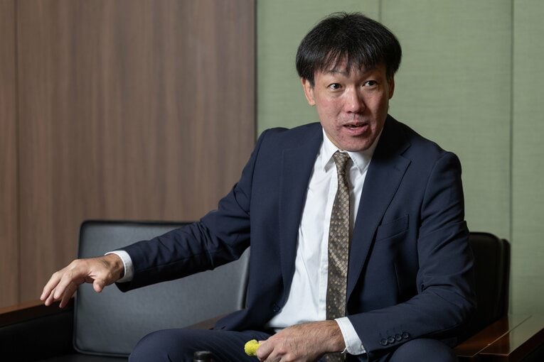 Number Webのインタビューに応じた多田野数人氏　©Tatsuo Harada