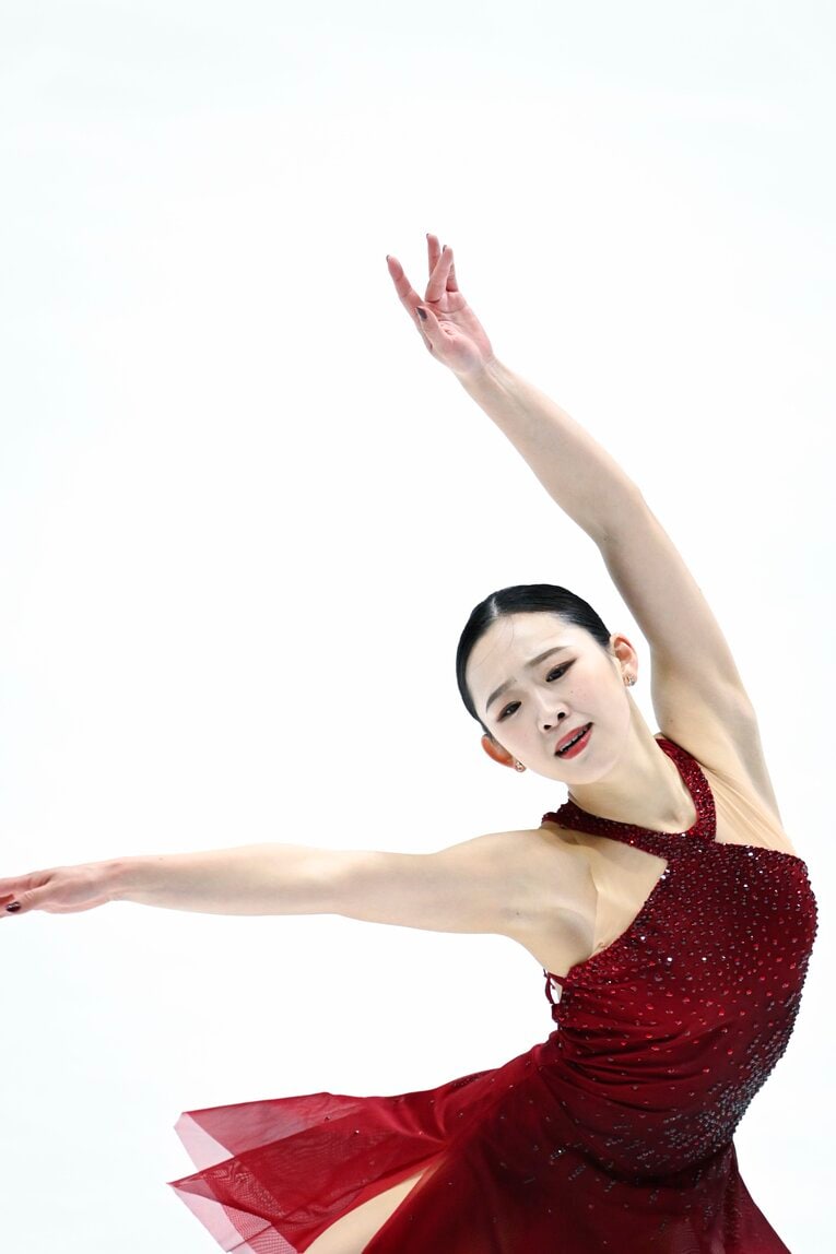 全日本選手権で演技を行う青木祐奈【スワイプするとその他の写真もご覧になれます】　©Asami Enomoto