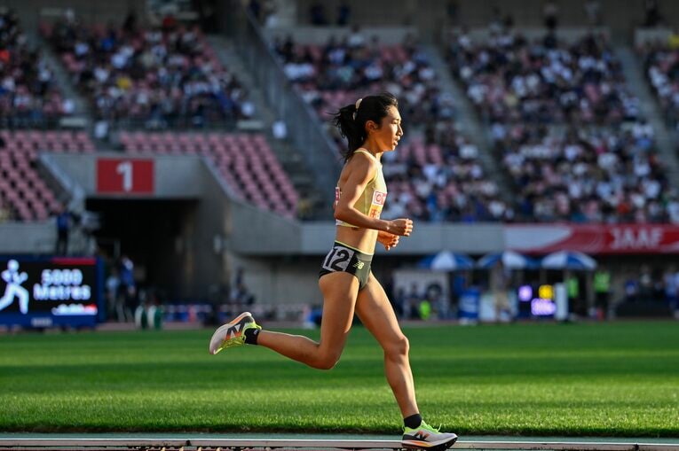 6月の日本選手権5000ｍでは終始独走　©Asami Enomoto