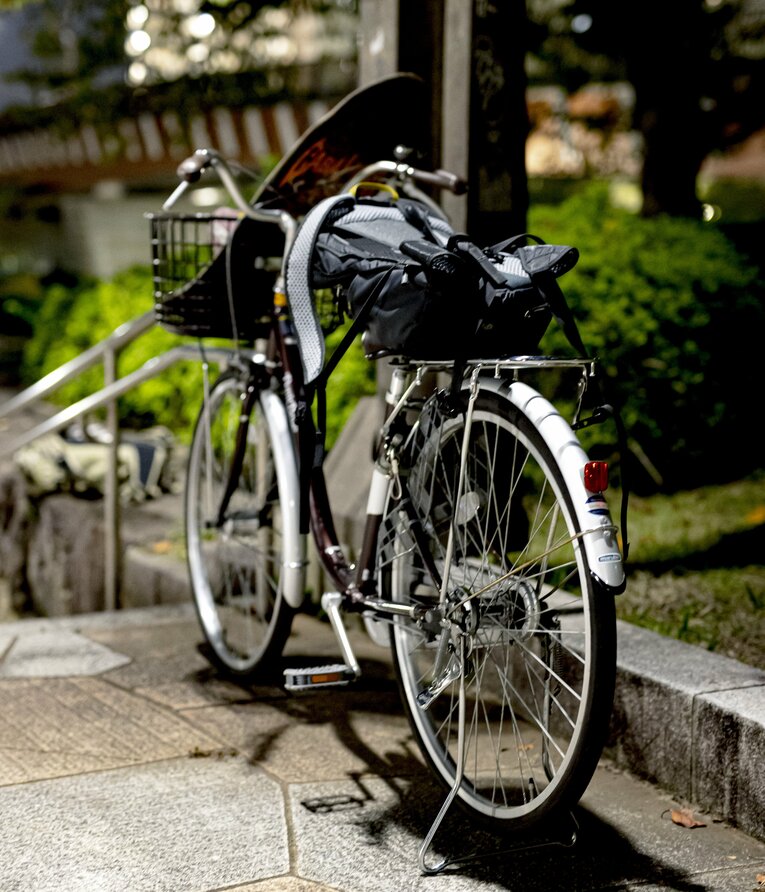 父・亮太さんが乗ってきた自転車　　©︎Kiichi Matsumoto