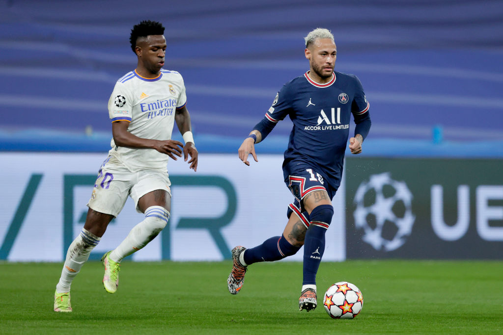 CLで対決したビニシウスとネイマール。ブラジル代表の表看板だ　©Getty Images