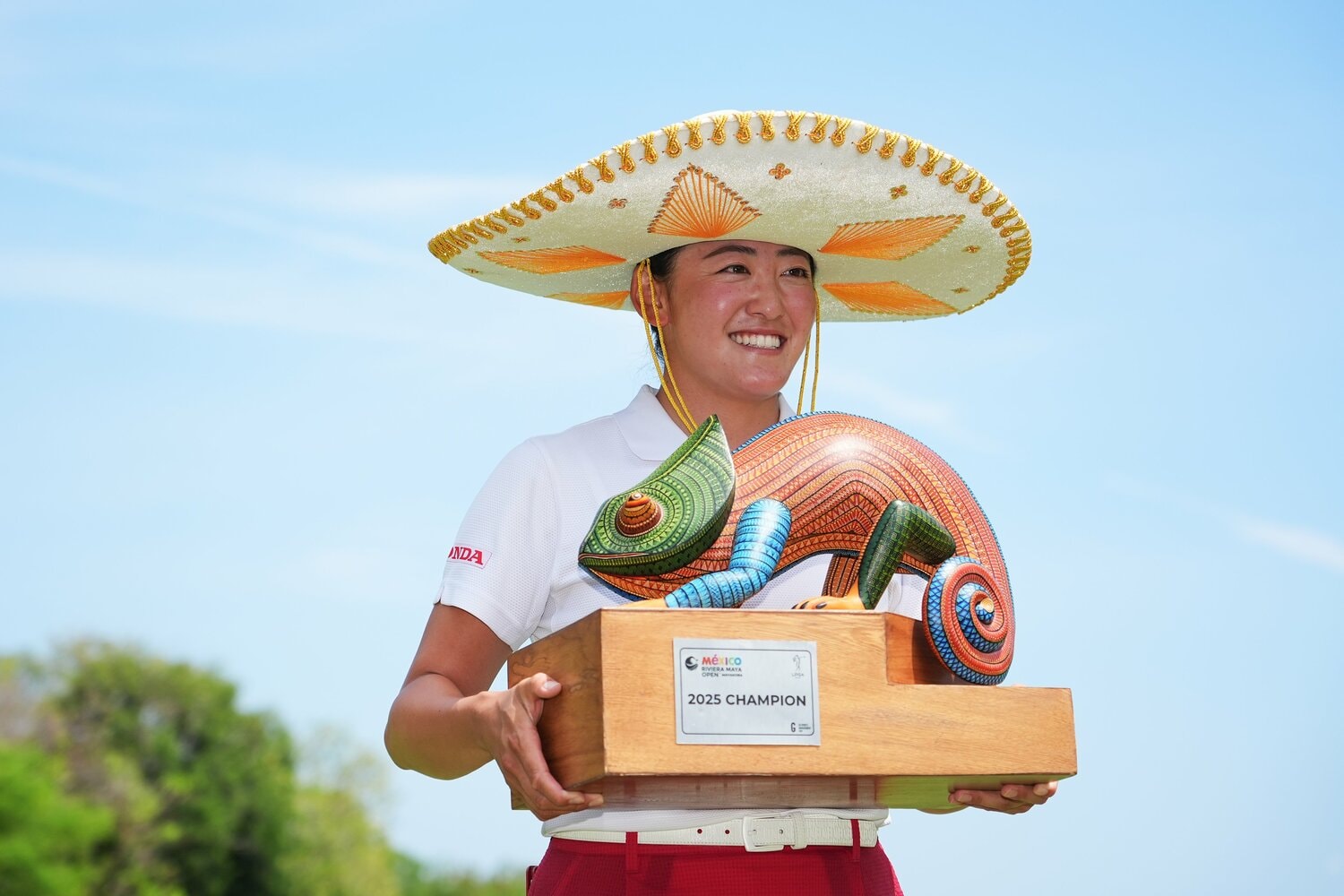 初のメキシコ開催となったリビエラマヤオープンを制した岩井千怜　©︎Shizuka Minami