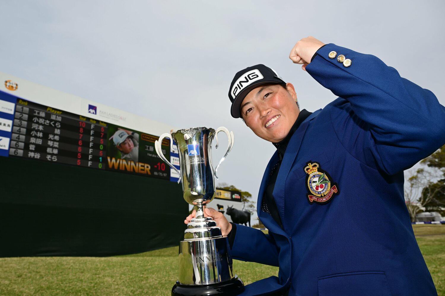 プロの世界に足を踏み入れて4991日、ようやくたどり着いた優勝に笑みがあふれた　©︎Atsushi Tamura/Getty Images
