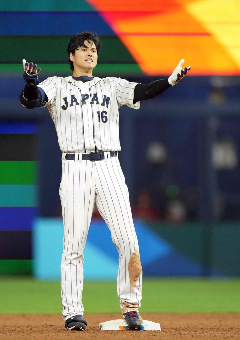 WBCメキシコ戦の大谷　©AFP/JIJI PRESS