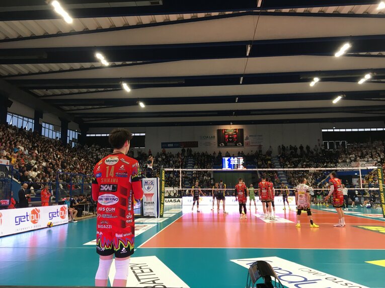 2月9日、ペルージャ石川祐希（セリエA／グロッタッツォリーナ戦）©︎Takashi Yuge