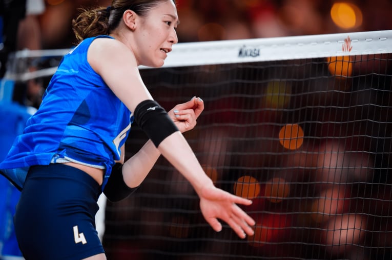 セルビア戦でチーム最多得点を上げた石川真佑（24歳）　©Volleyball World