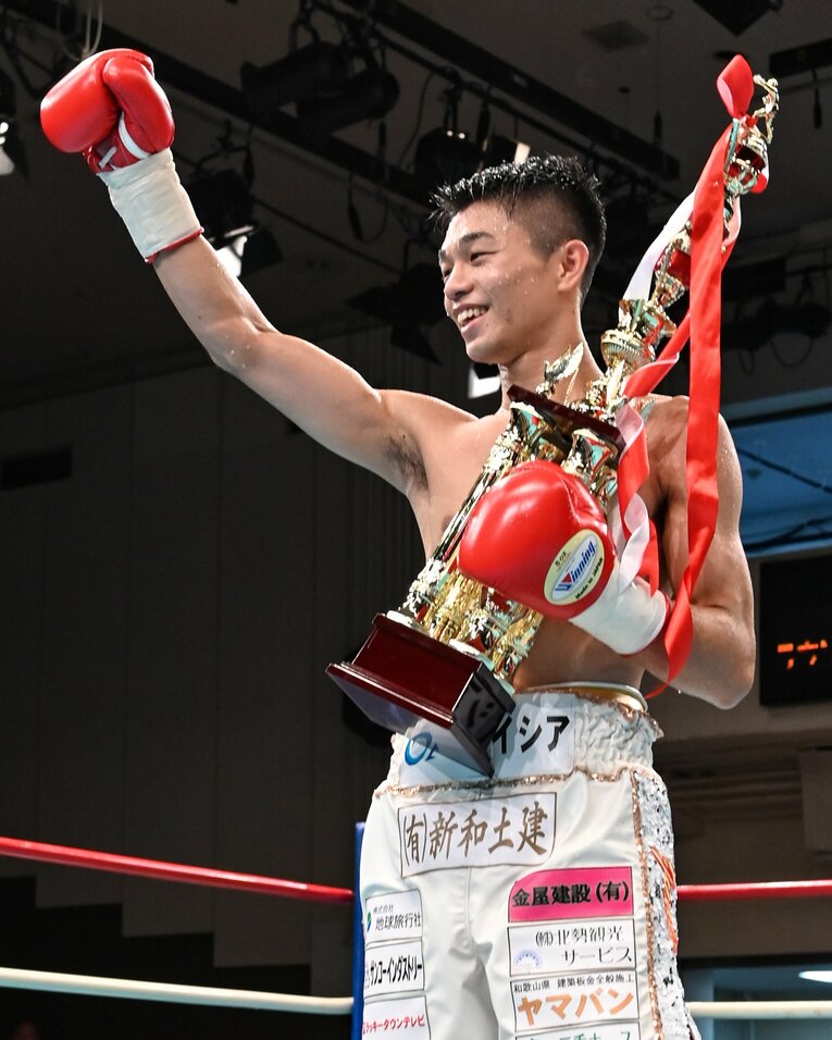 コロナ禍真っ只中の2020年に世界チャンピオンとなった中谷　©Hiroaki Yamaguchi/AFLO