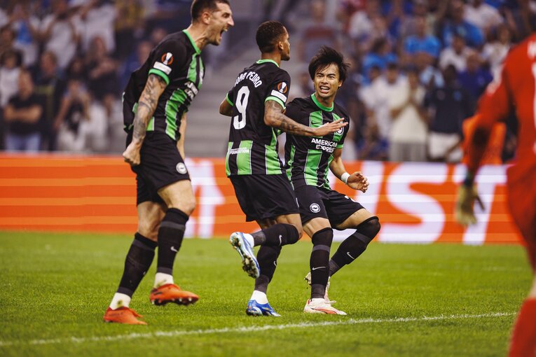 ELマルセイユ戦の三笘薫（全10枚中の6枚目）　©Kiichi Matsumoto