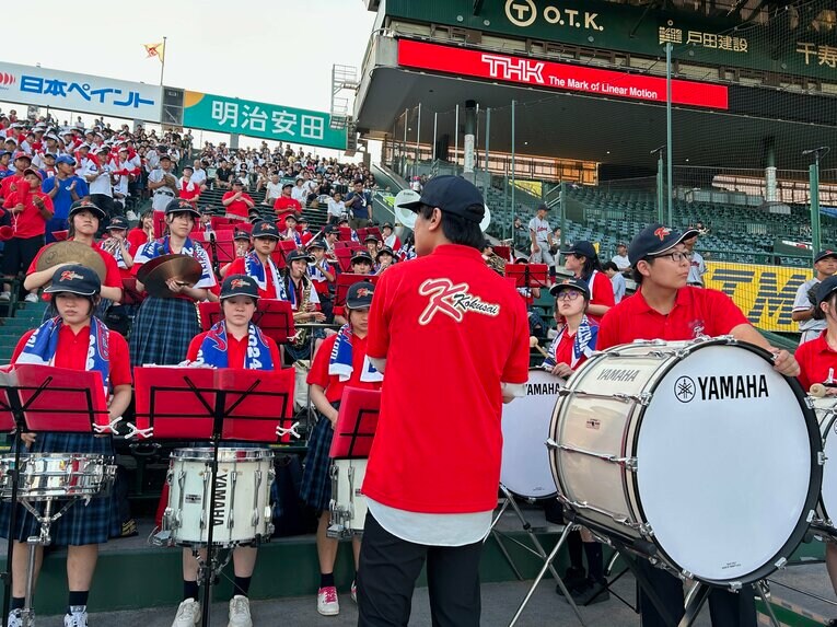 オリックスの応援歌を使用する京都国際 ©Yukiko Umetsu