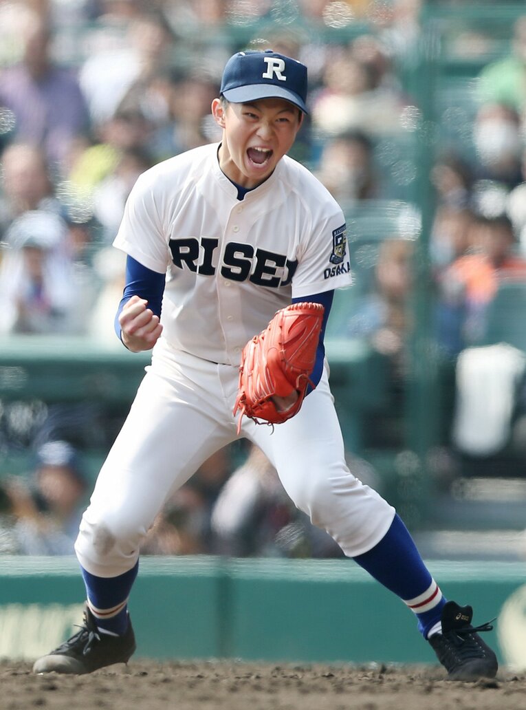 履正社高時代の竹田。今と比べると線の細さが目立つ　©JIJI PRESS